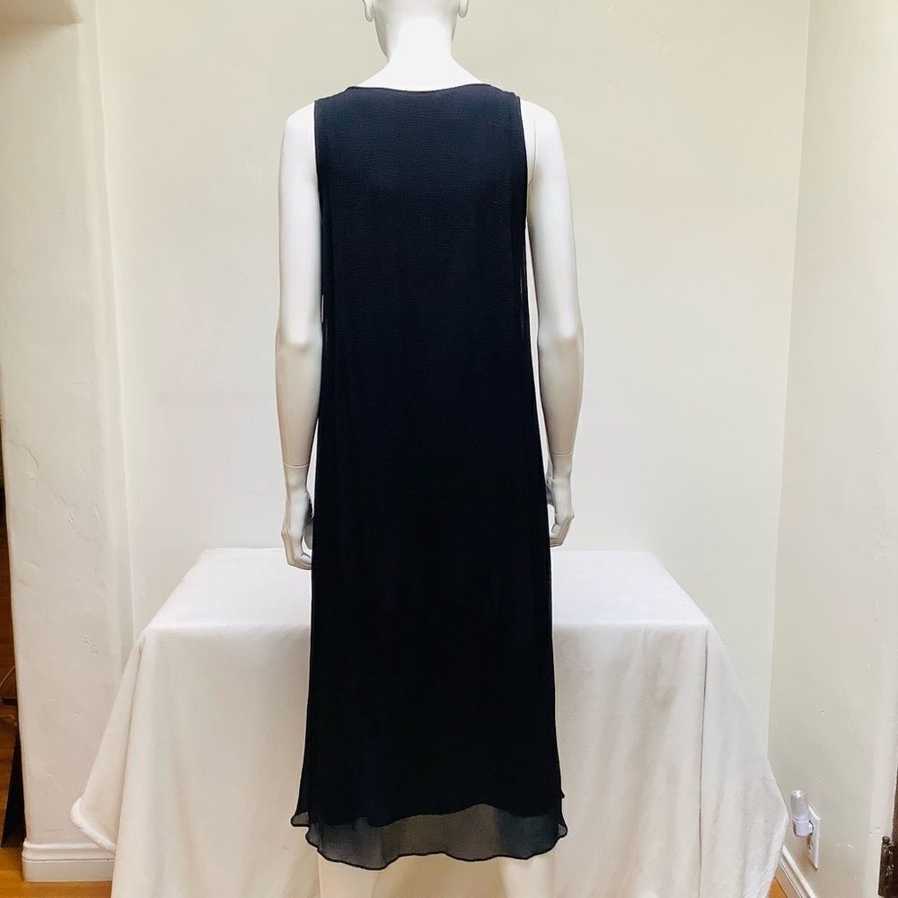 DONNA KARAN SLEEVELESS TANK DRESS BLACK 4 EUC - Picture 5 of 6